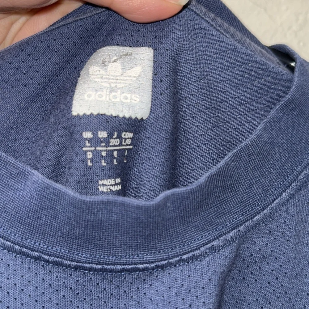 Adidas Skateboarding Men's Shirt Long Sleeve Blue Mesh Pin Up Arms Skater large